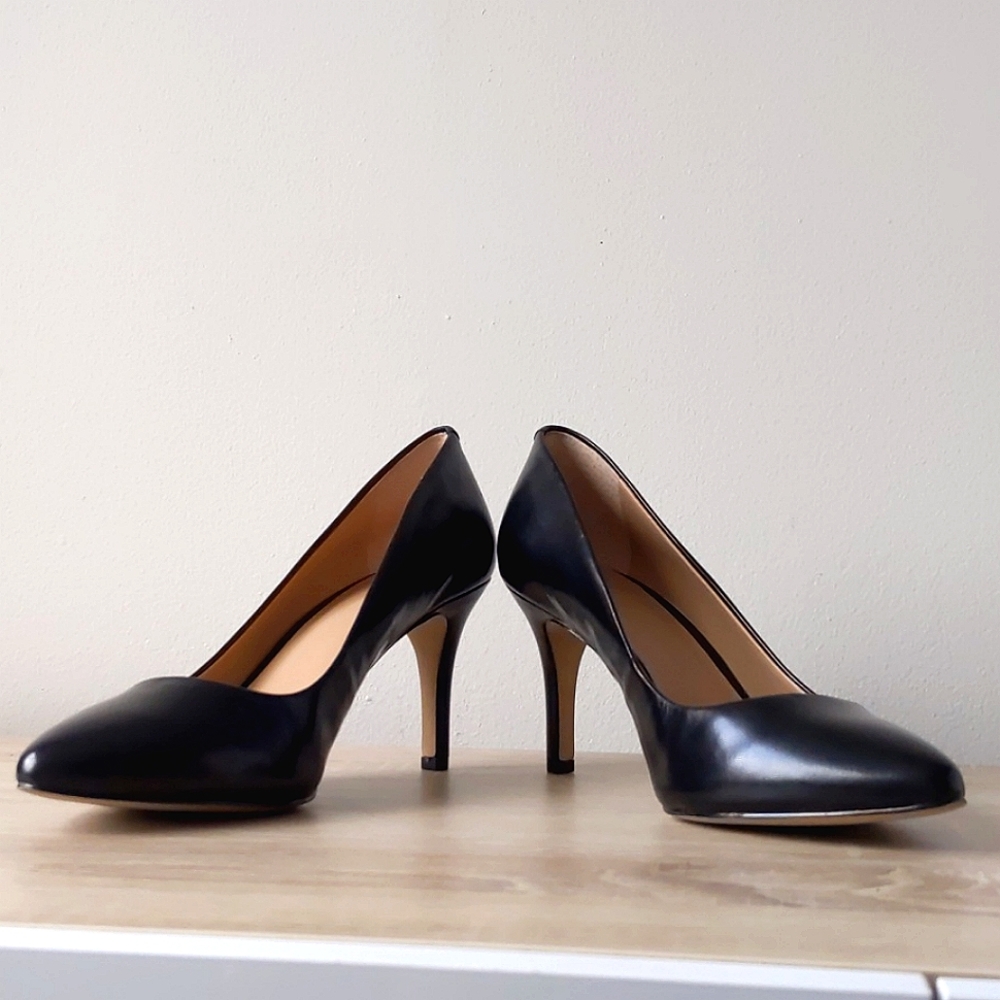 INC Zitah Wide Width Leather Heels